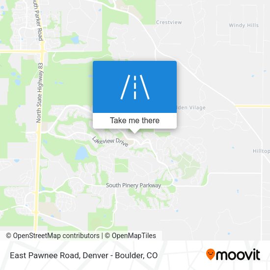 East Pawnee Road map