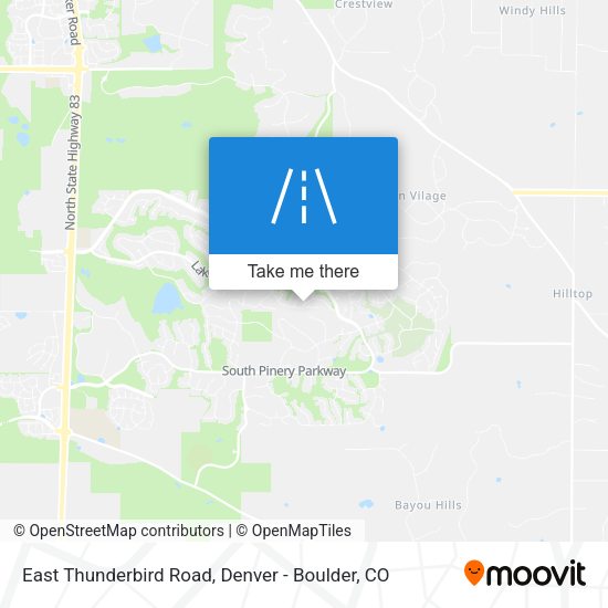 East Thunderbird Road map