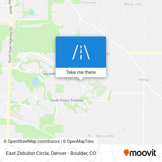 East Zebulon Circle map