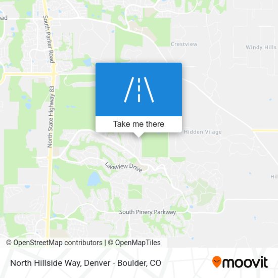 North Hillside Way map