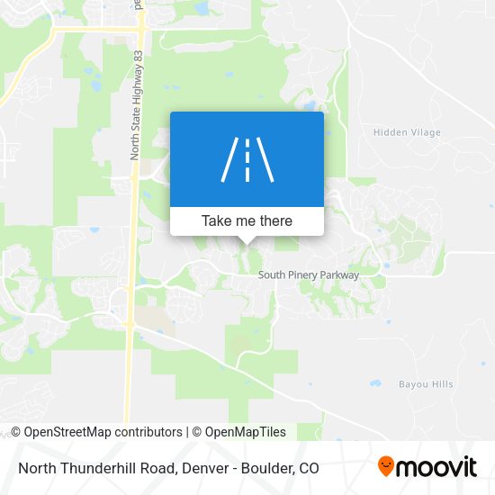 North Thunderhill Road map