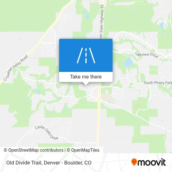 Old Divide Trail map