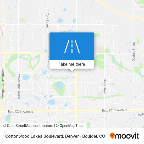 Mapa de Cottonwood Lakes Boulevard