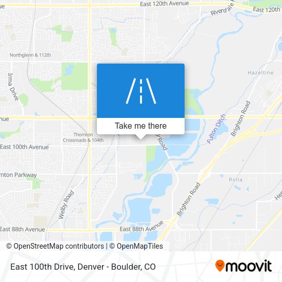 East 100th Drive map