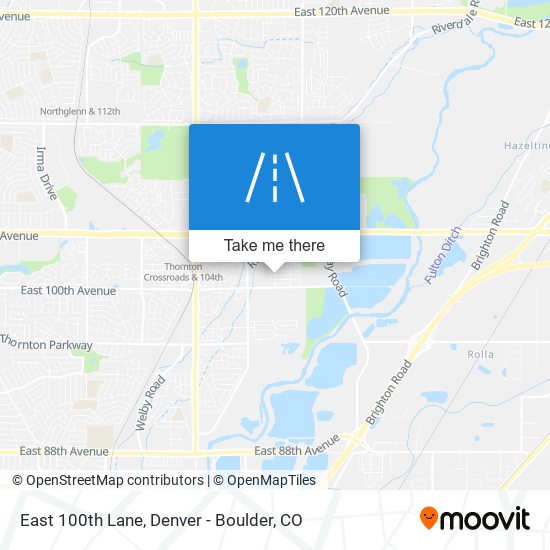 East 100th Lane map