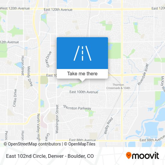 East 102nd Circle map