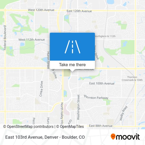 East 103rd Avenue map