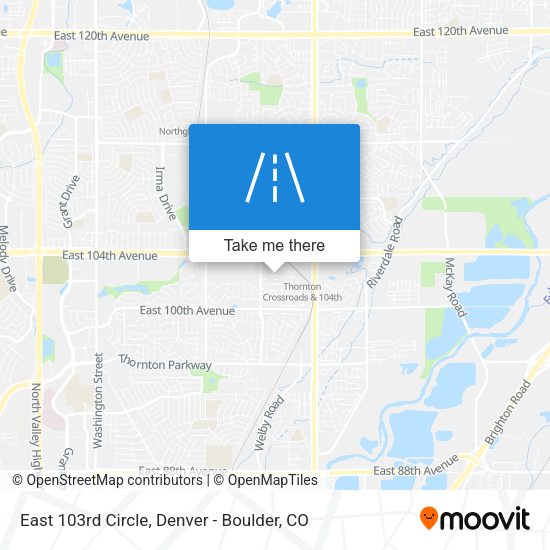 East 103rd Circle map