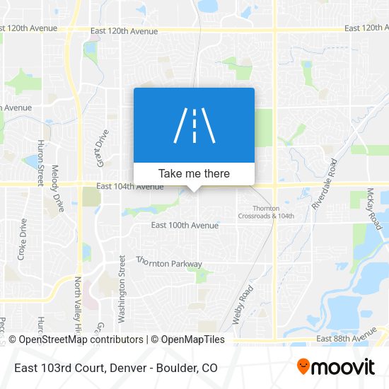 East 103rd Court map