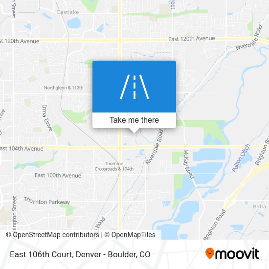 East 106th Court map