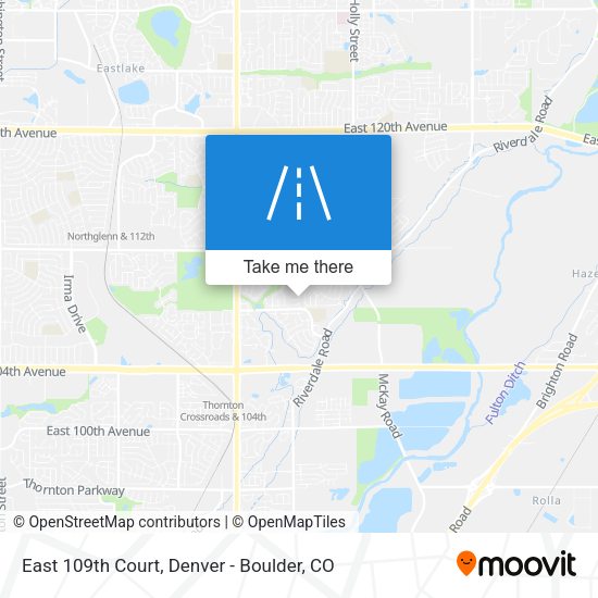 East 109th Court map