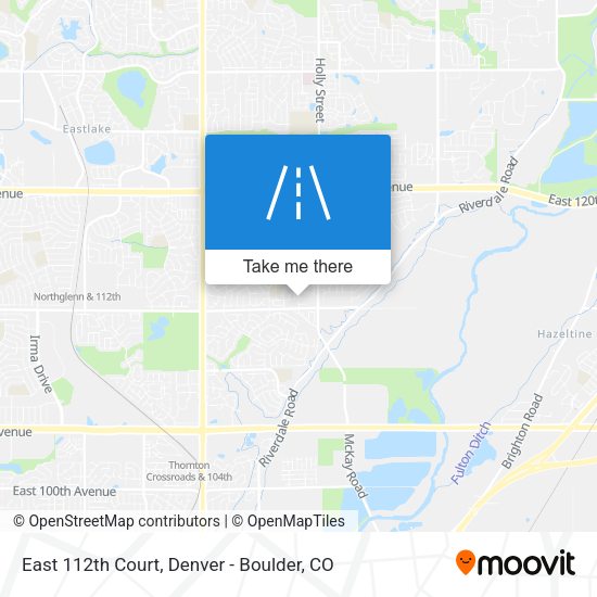 East 112th Court map