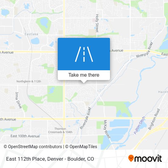 East 112th Place map