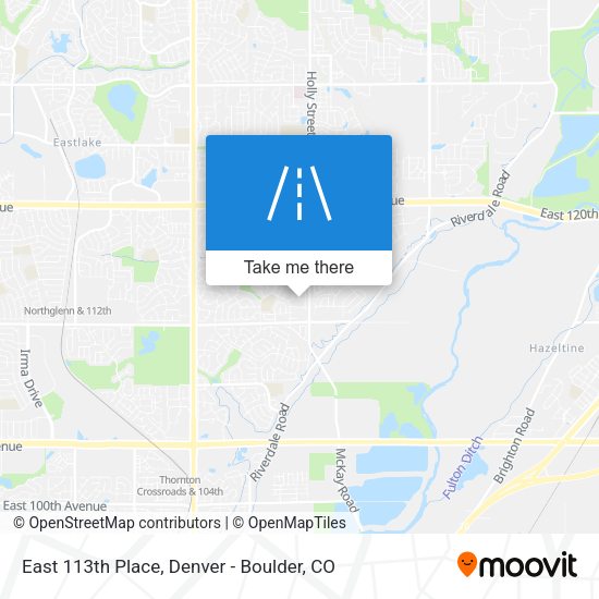 East 113th Place map