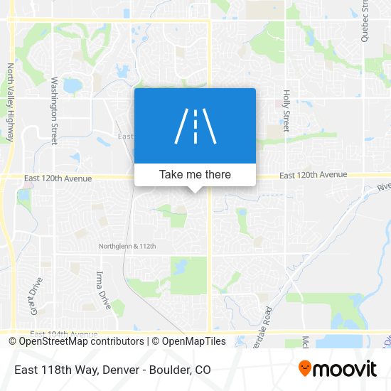 East 118th Way map