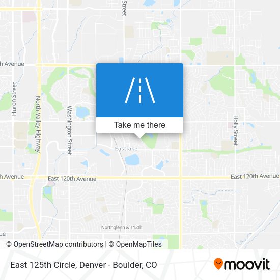 East 125th Circle map