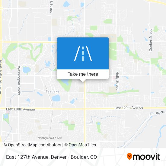 East 127th Avenue map