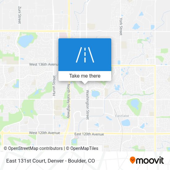 East 131st Court map