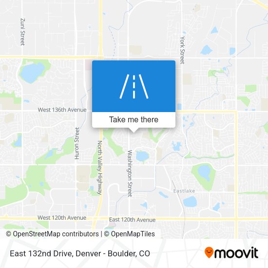 Mapa de East 132nd Drive