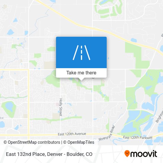 East 132nd Place map