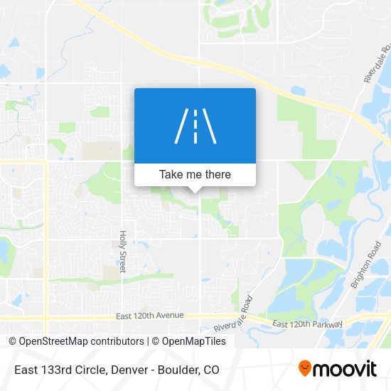 East 133rd Circle map