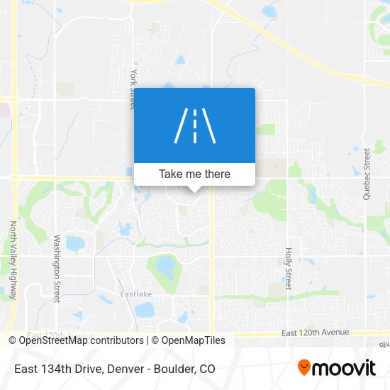 Mapa de East 134th Drive