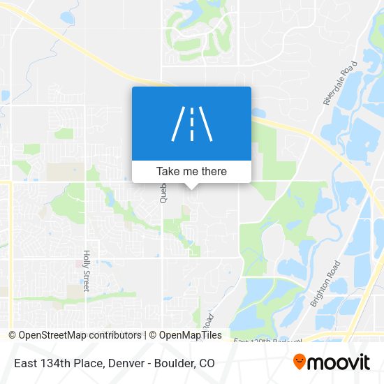 East 134th Place map