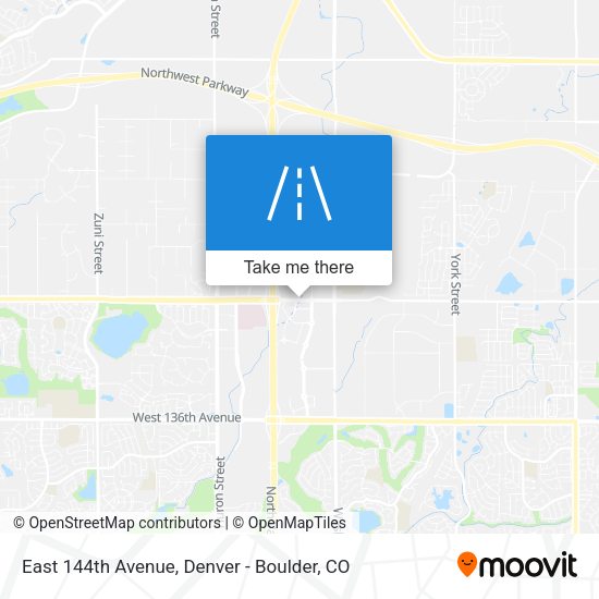 East 144th Avenue map