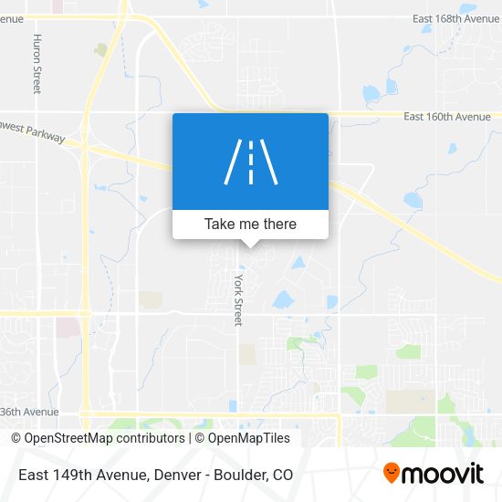 East 149th Avenue map