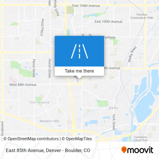 Mapa de East 85th Avenue