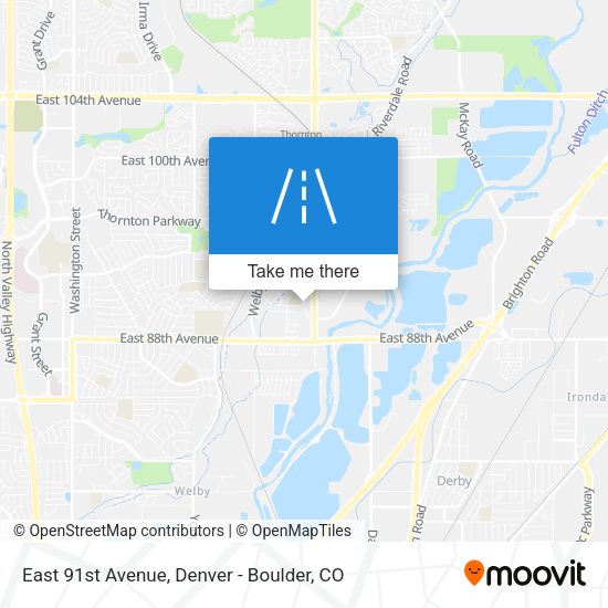 East 91st Avenue map