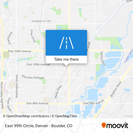 East 99th Circle map