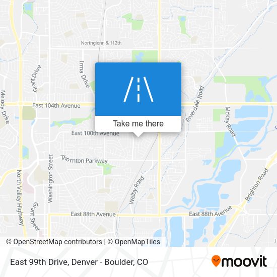 East 99th Drive map