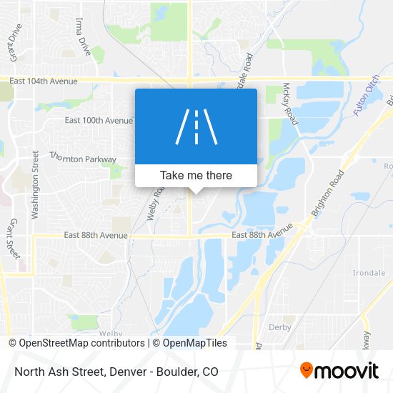 North Ash Street map