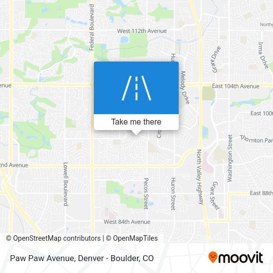 Paw Paw Avenue map