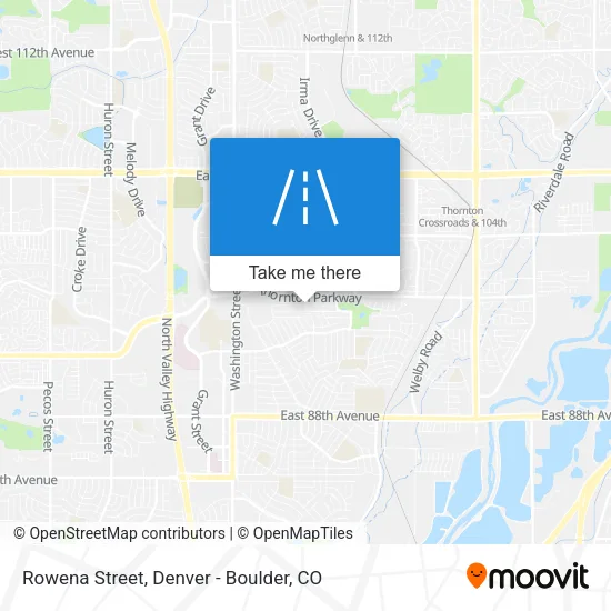 Rowena Street map