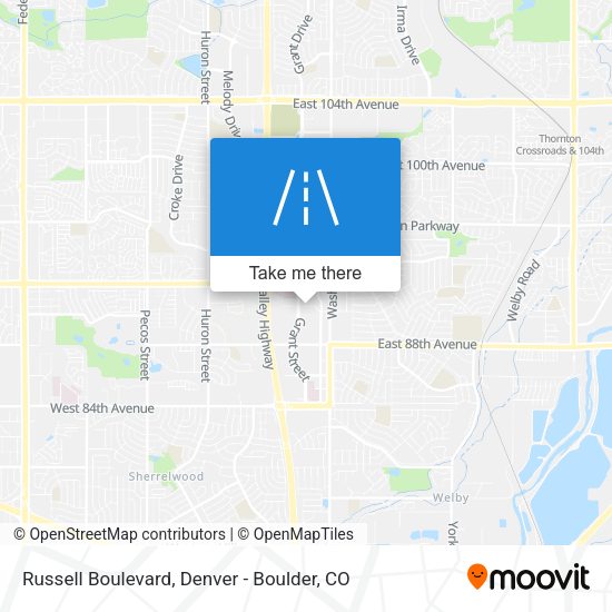 Mapa de Russell Boulevard