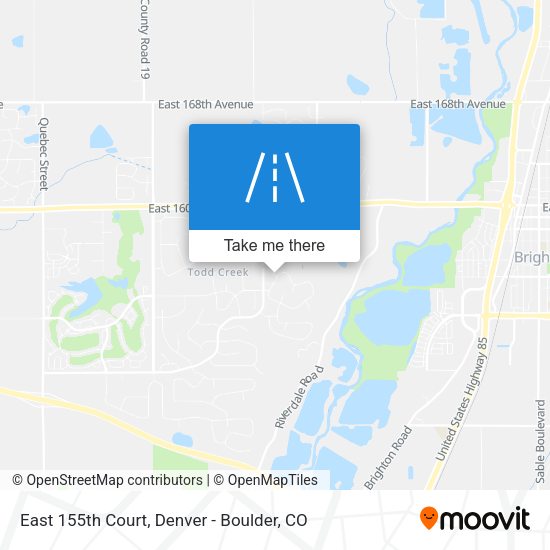 East 155th Court map