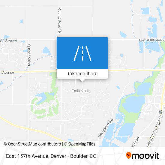 Mapa de East 157th Avenue