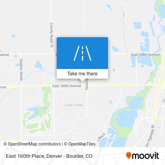 East 160th Place map
