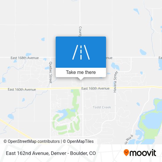 East 162nd Avenue map