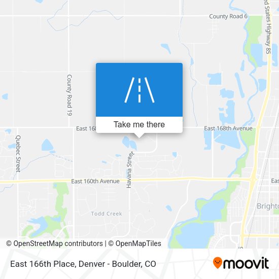 East 166th Place map