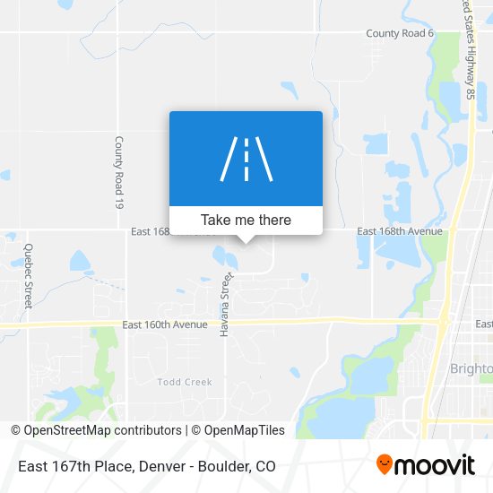 East 167th Place map