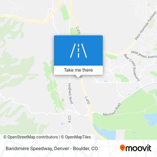 Bandimere Speedway map