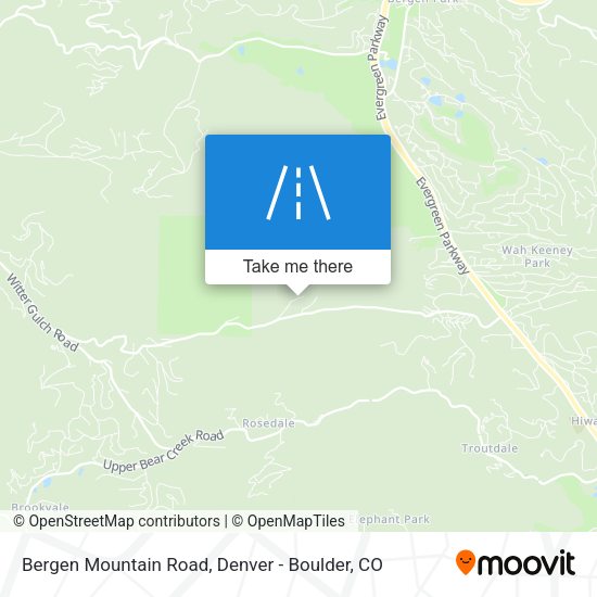 Bergen Mountain Road map