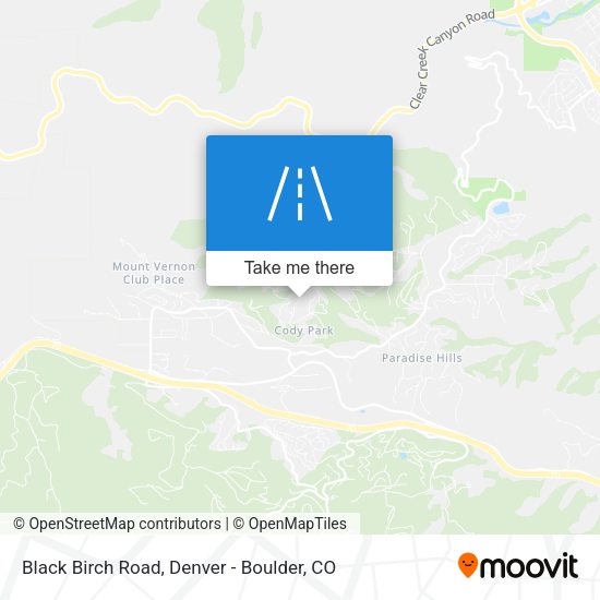 Black Birch Road map