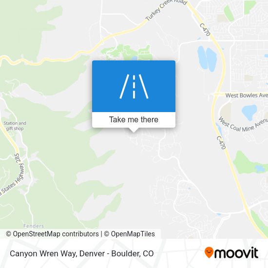 Canyon Wren Way map