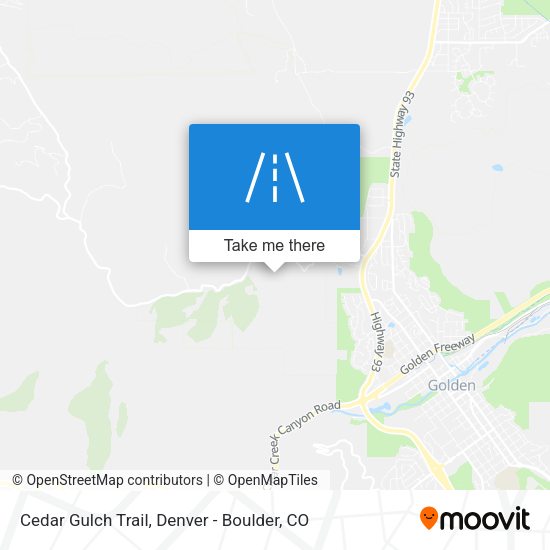 Cedar Gulch Trail map