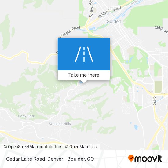 Cedar Lake Road map