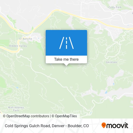 Cold Springs Gulch Road map